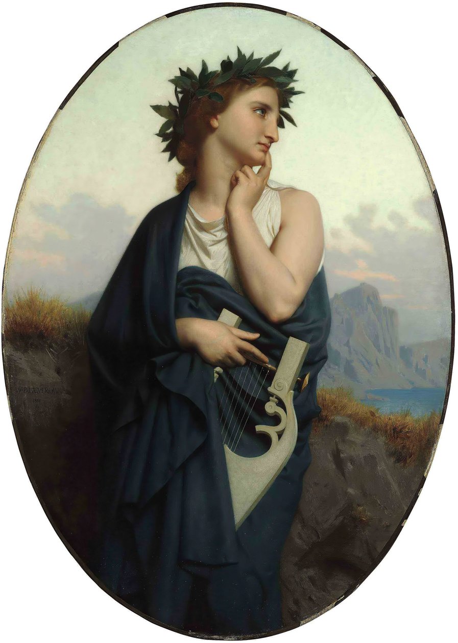 Muse Philomele, 1861. by William Adolphe Bouguereau