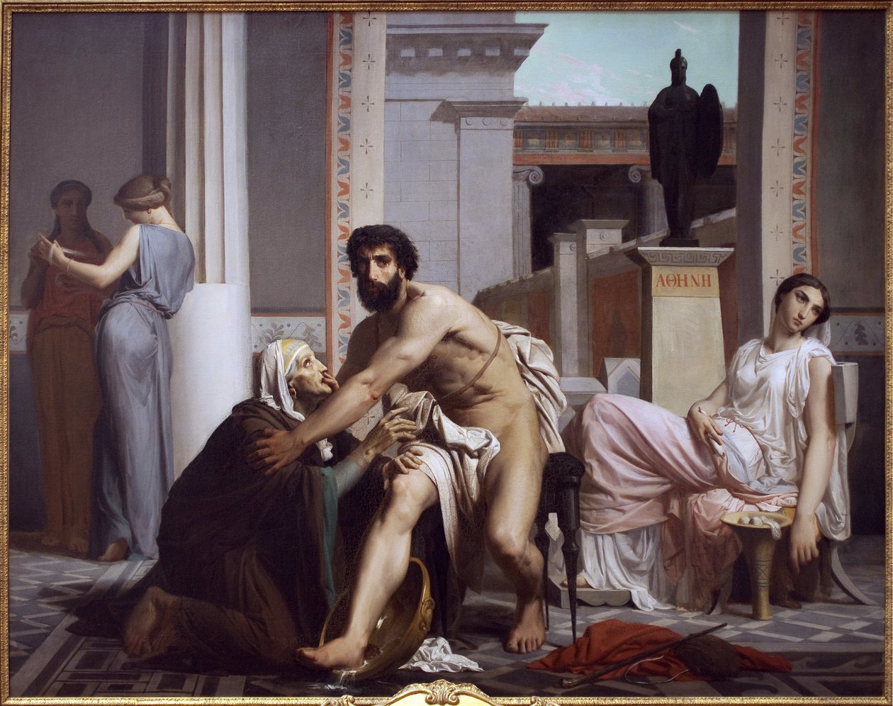 Ulysses, hemşiresi Euryclee tarafından tanındı by William Adolphe Bouguereau