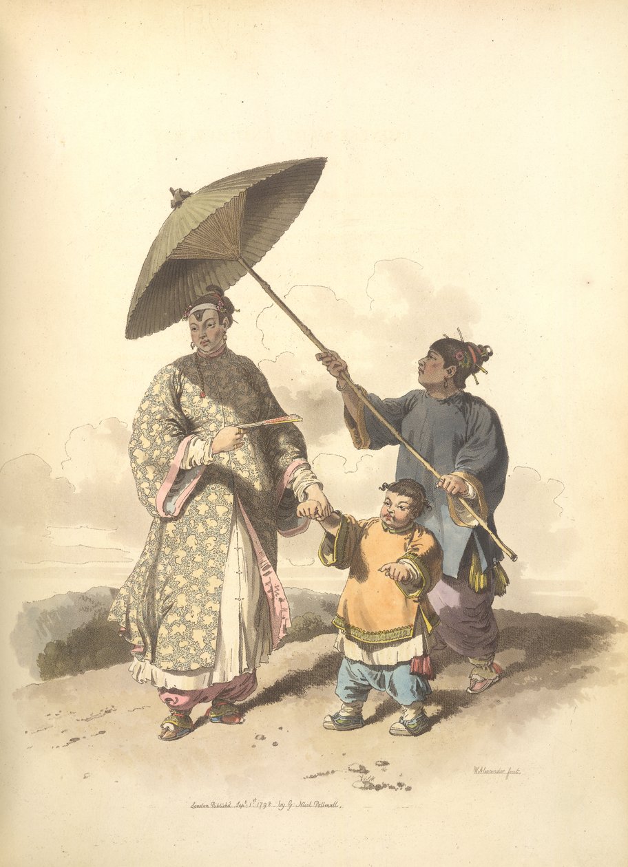 Çinli bir kadın ve oğlu by William Alexander