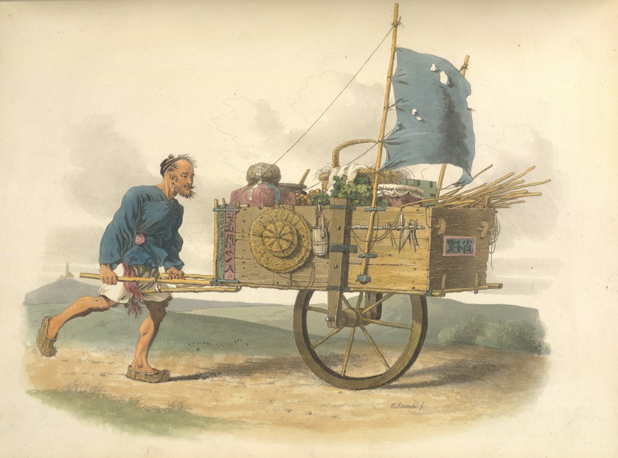 Çinli bir hamal veya taşıyıcı by William Alexander