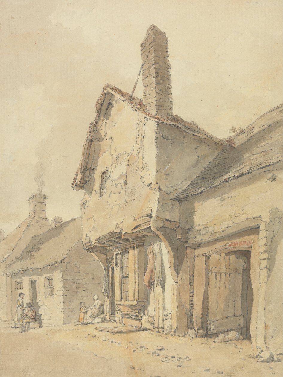 Bir Köy Sokağı, Eski Kulübelerden Figürler by William Alexander