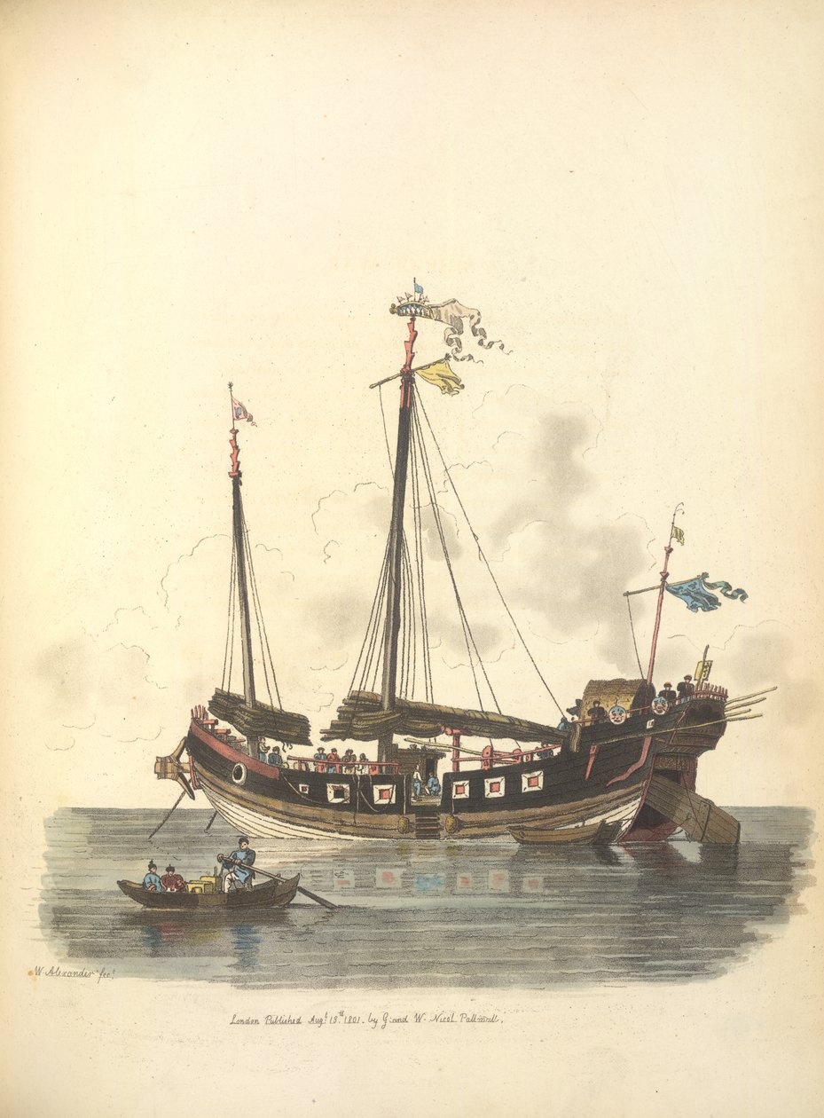 Bir savaş gemisi by William Alexander