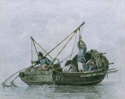 Bir Önemsiz Çinli Balıkçılar (suluboya) by William Alexander