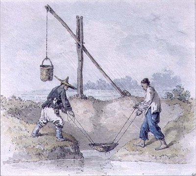 Su Toplayan Çinli İşçiler (suluboya) by William Alexander