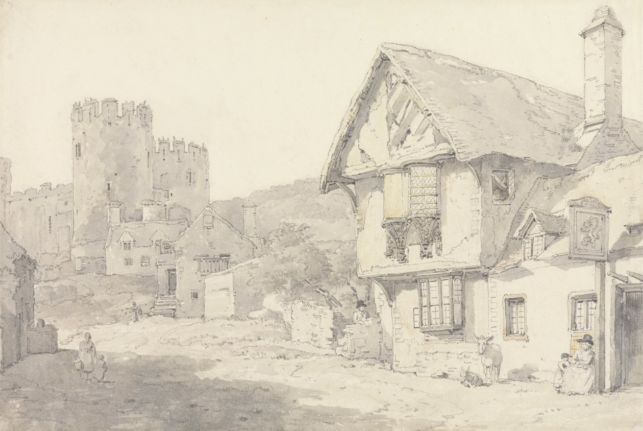 Conway, Kuzey Galler: Kale ve Eski Üniversite Evi by William Alexander