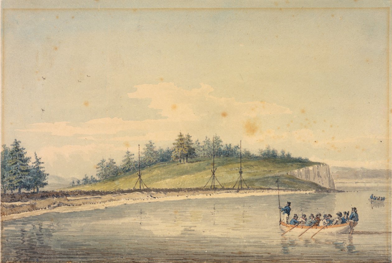 Georgia Körfezi'ndeki Port Townsend'de dikkat çekici desteklenen direkler by William Alexander