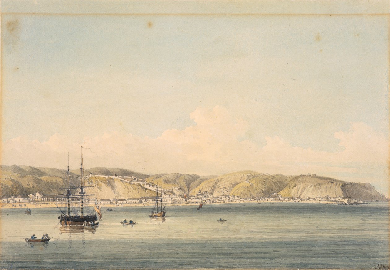 Şili kıyısındaki Valparaiso kasabası by William Alexander