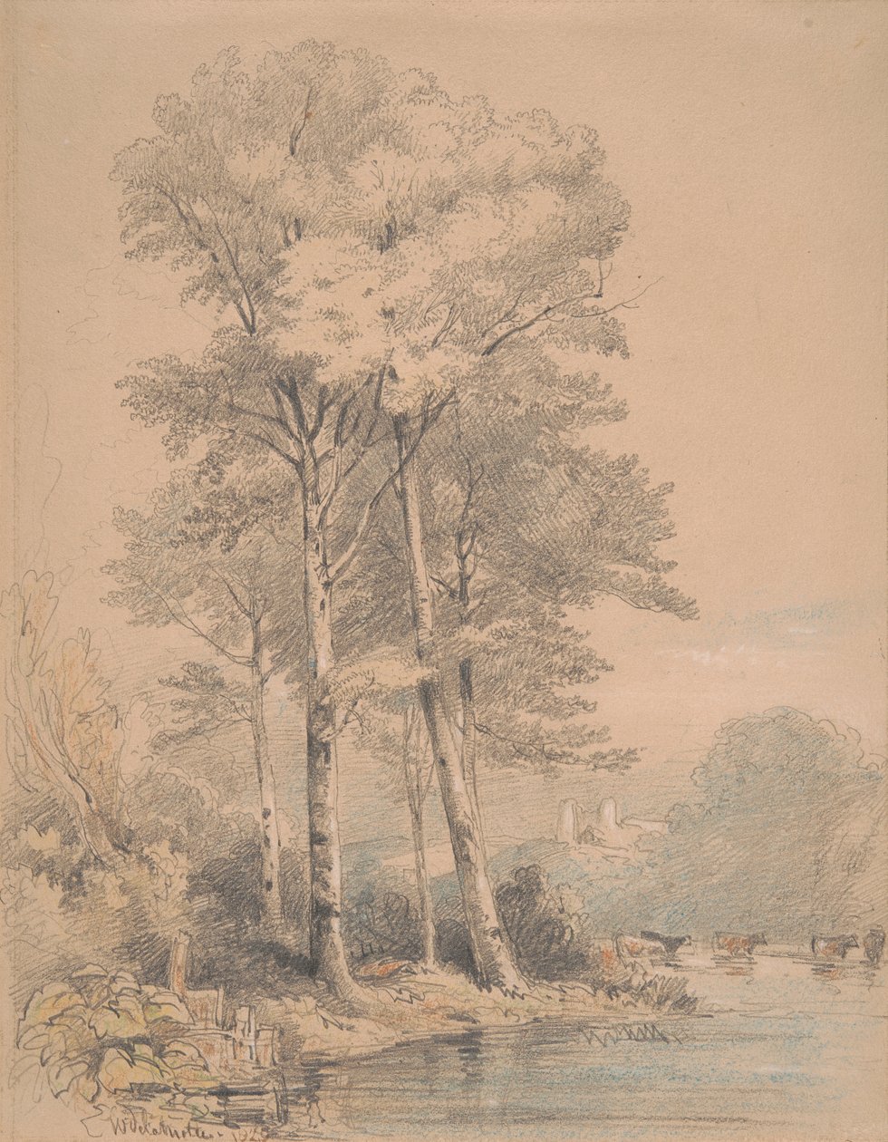 Llandovery Kalesi, Güney Galler by William Alfred Delamotte