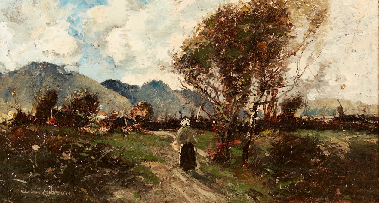 Homeward Bound (tuval üzerine yağlı boya) by William Alfred Gibson