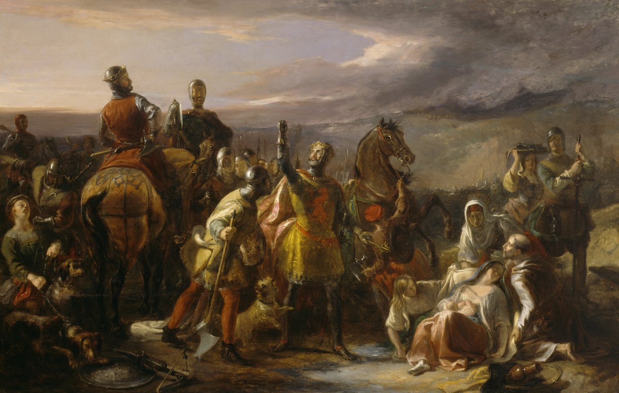 Kahramanlık ve İnsanlık, c.1840 (tuval üzerine yağlıboya) by William Allan