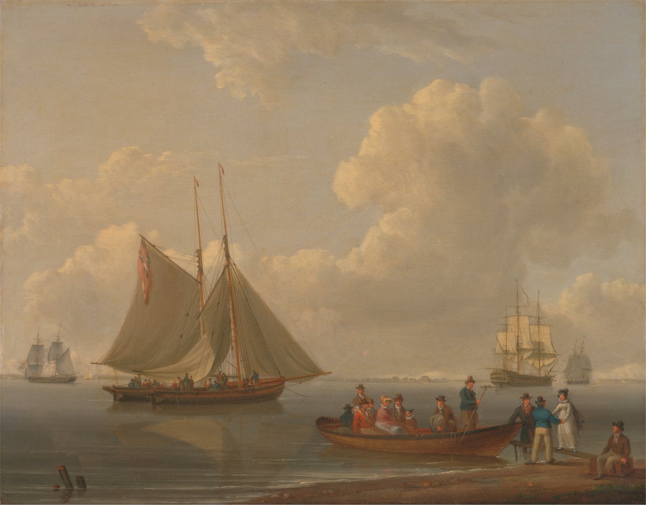 Yolcuları İki Bağlantılı Pakete Çıkaran Bir Wherry by William Anderson
