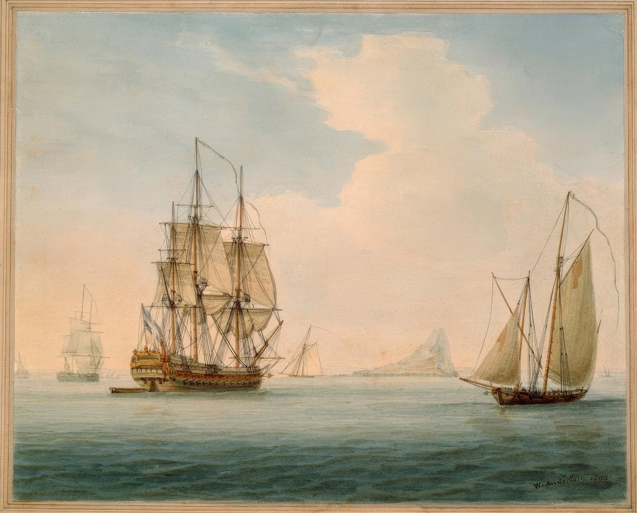 İngiliz Savaş Adamı / suluboya, W. Anderson, 1804 by William Anderson