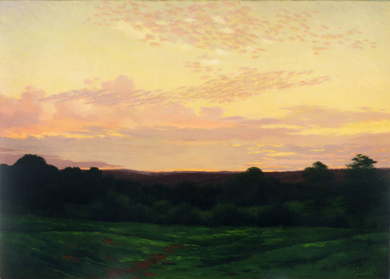 Akşam, Somerset Valley, Pensilvanya, 1898 dolayları (tuval üzerine yağlı boya) by William Anderson Coffin