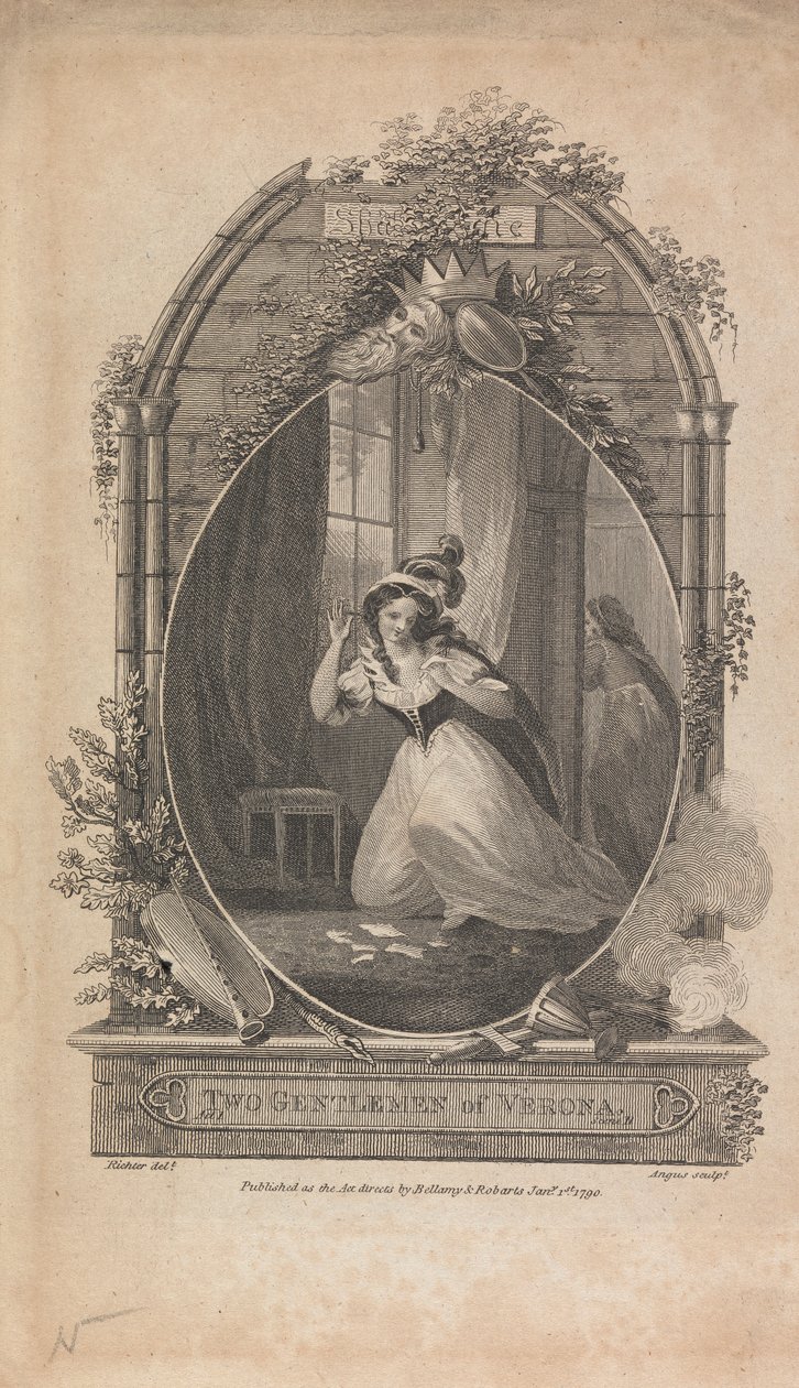 İki Verona Beyefendisi, Perde I, Sc. III by William Angus