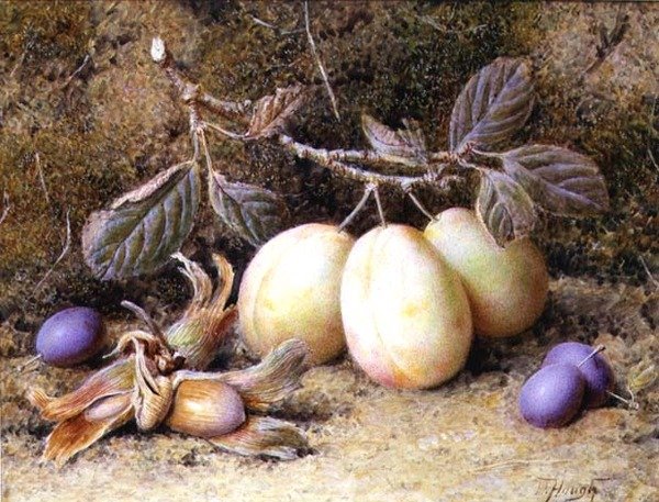 Erik ve fındık ile natürmort by William B. Hough