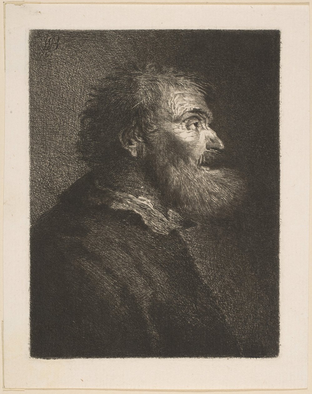 Profildeki Yaşlı Bir Adam, 1761. by William Baillie
