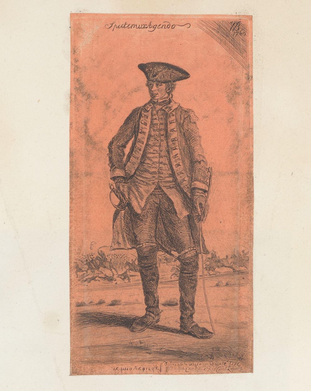 emir subayı Daniel Brown portresi Spectemur Agendo (nesne üzerindeki başlık) by William Baillie