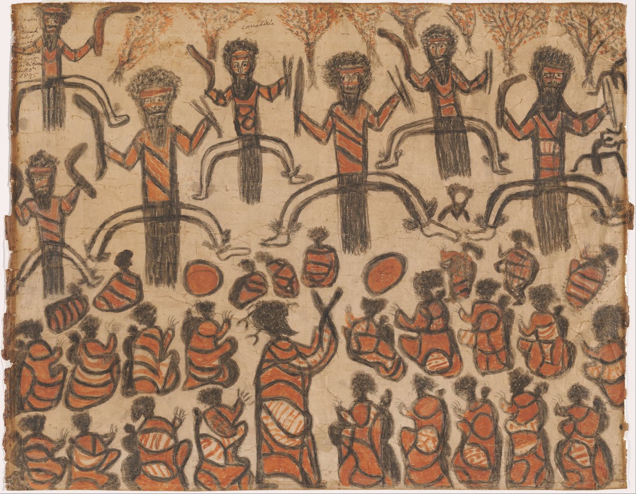 Wurundjeri insanlar - Corroboree by William Barak