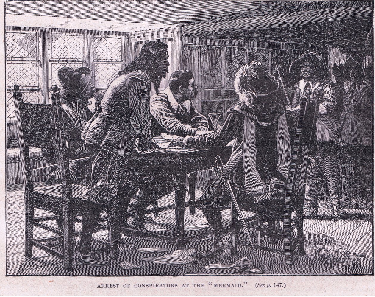 Deniz Kızı AD 1658 de komplocuların tutuklanması by William Barnes Wollen