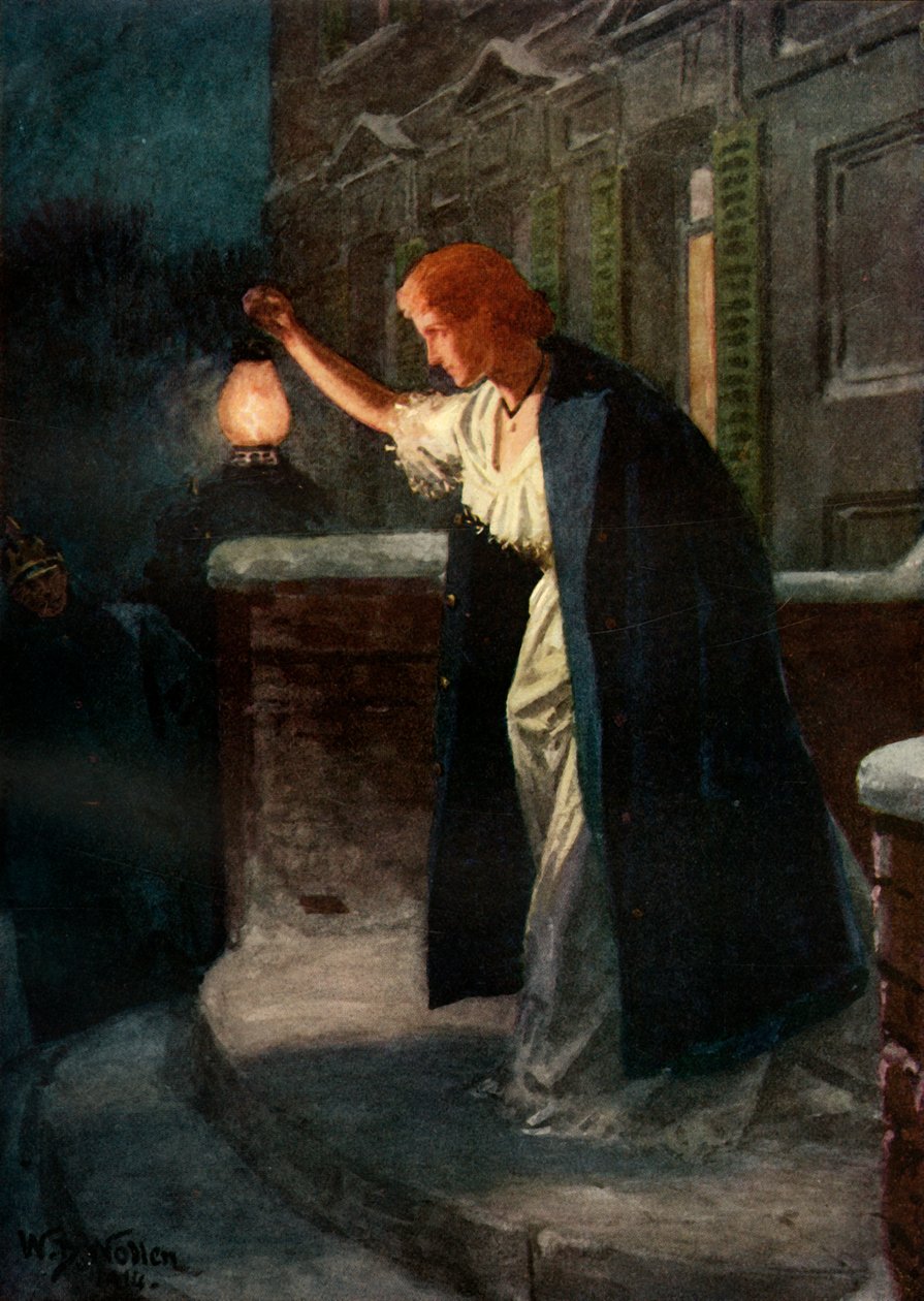 Ayağa kalktı ve feneri yavaşça iki yana salladı, 1914. by William Barnes Wollen