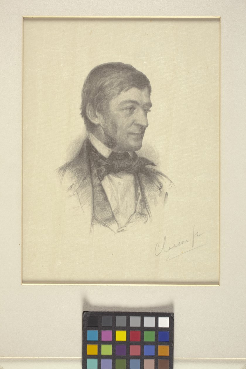 Ralph Waldo Emerson'ın Portresi (ahşap gravür) by William Baxter Palmer Closson
