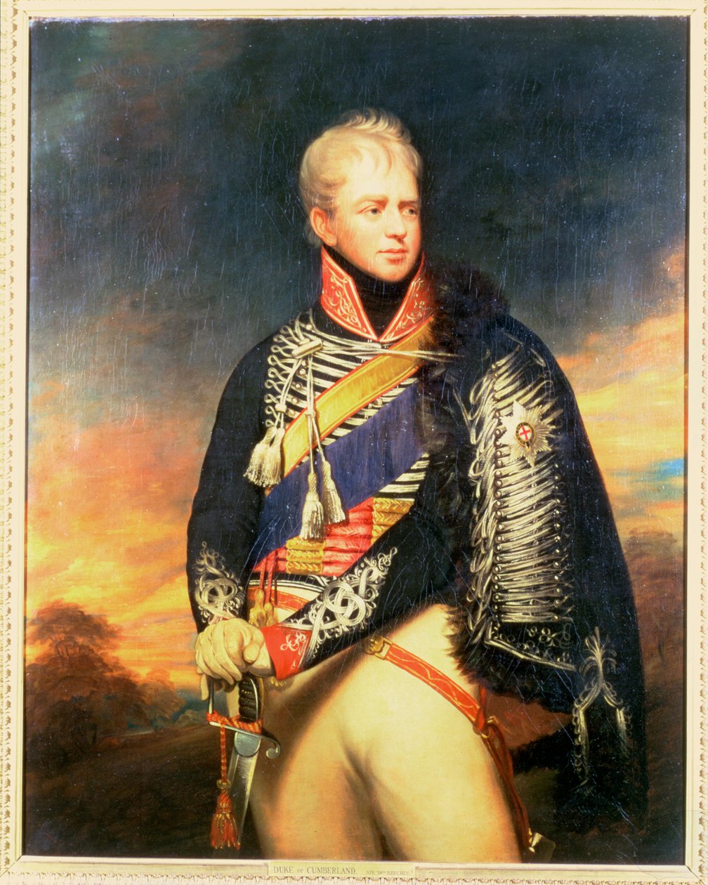 Ernest, Cumberland Dükü ve Hanover Kralı (1771-1851) portresi (tuval üzerine yağlı boya) by William Beechey