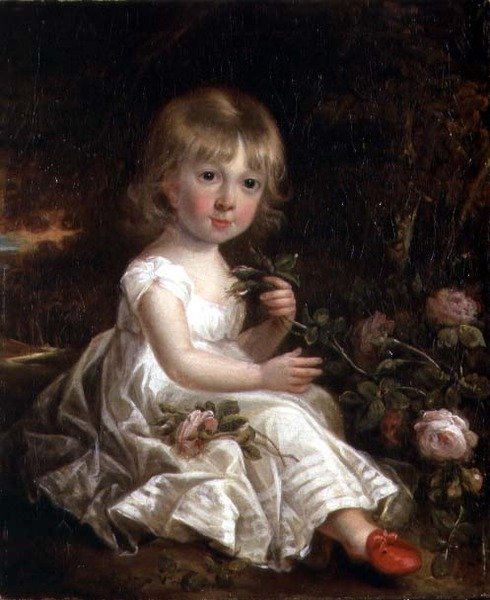 Genç Bir Kızın Portresi (tuval üzerine yağlı boya) by William Beechey