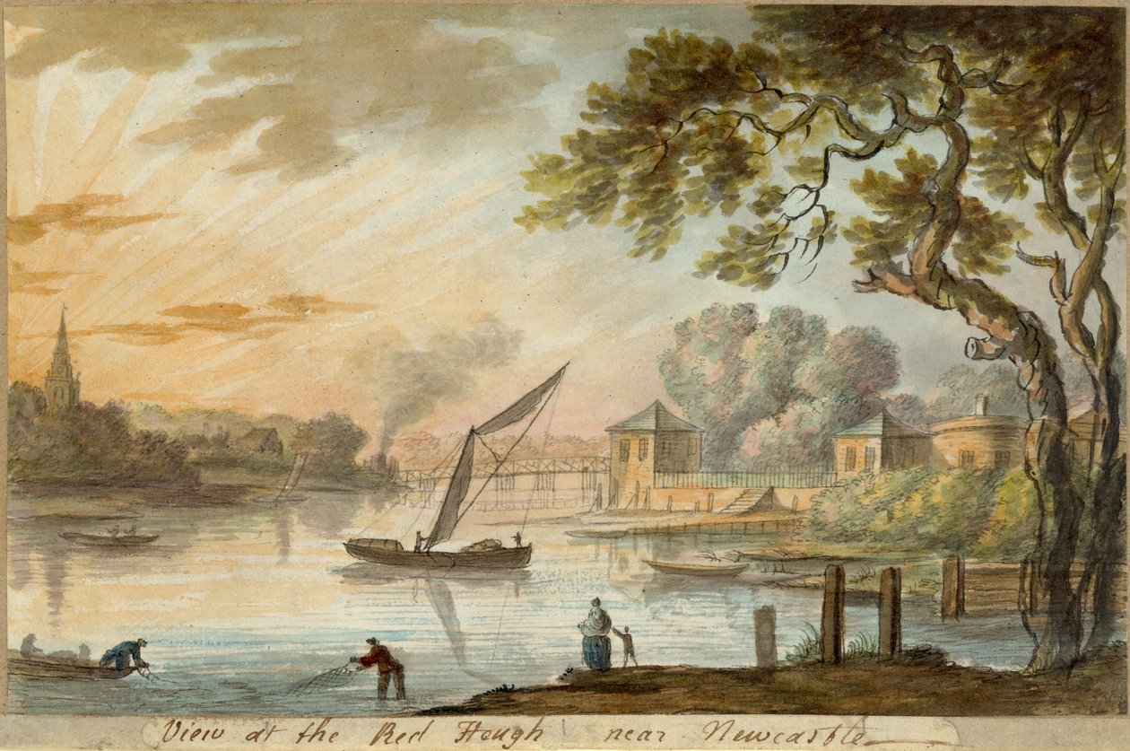Newcastle yakınlarındaki Red Heugh'un görünümü by William Beilby