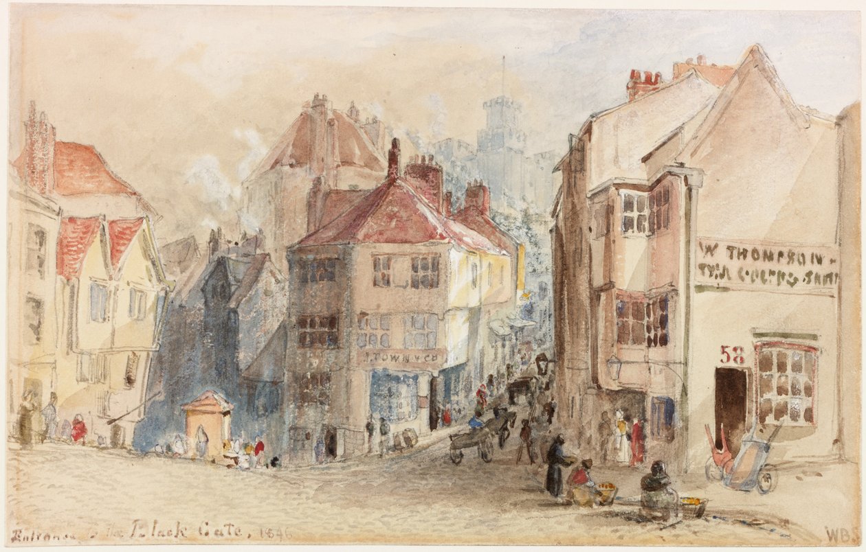 Black Gate'e giriş, Newcastle (gövde rengi) by William Bell Scott