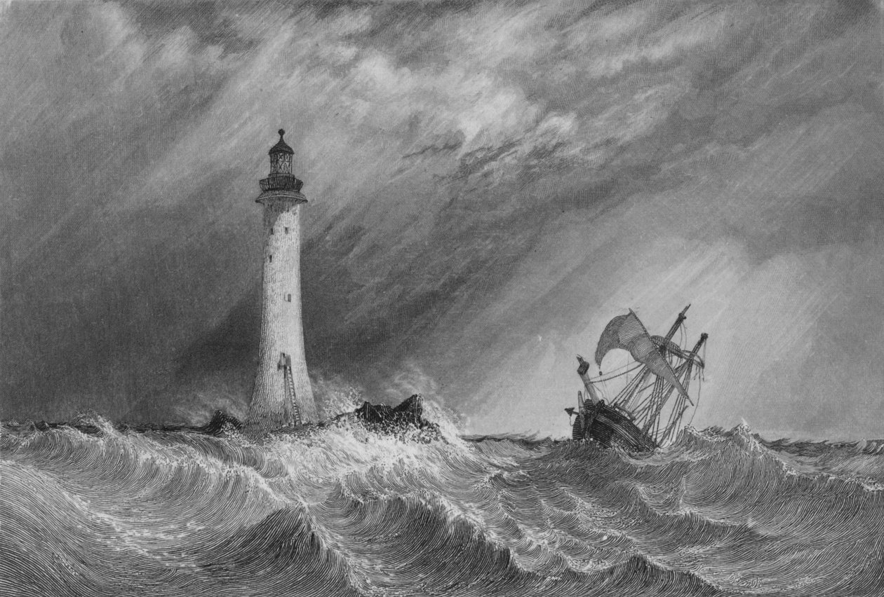 Eddystone Deniz Feneri, 1836 by William Bernard Cooke