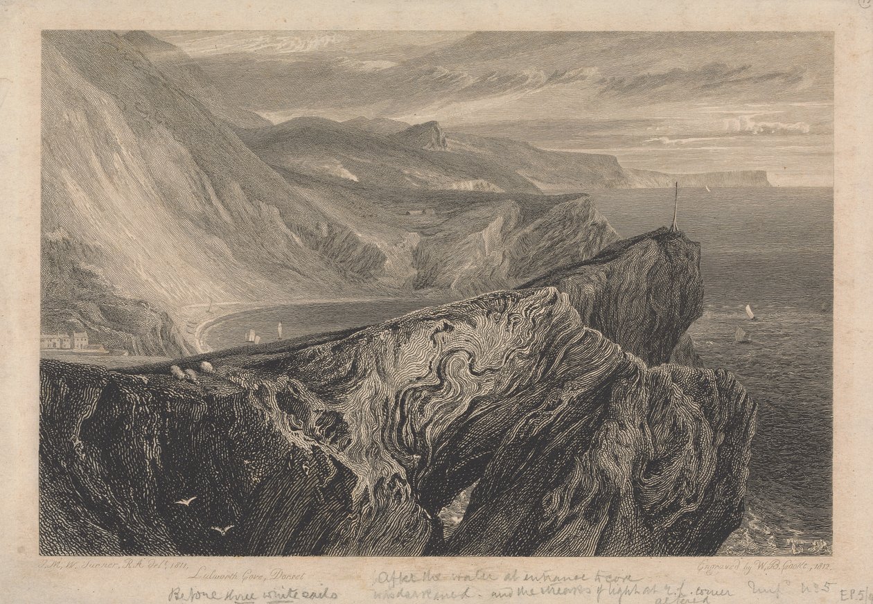 Lulworth Koyu, Dorset by William Bernard Cooke