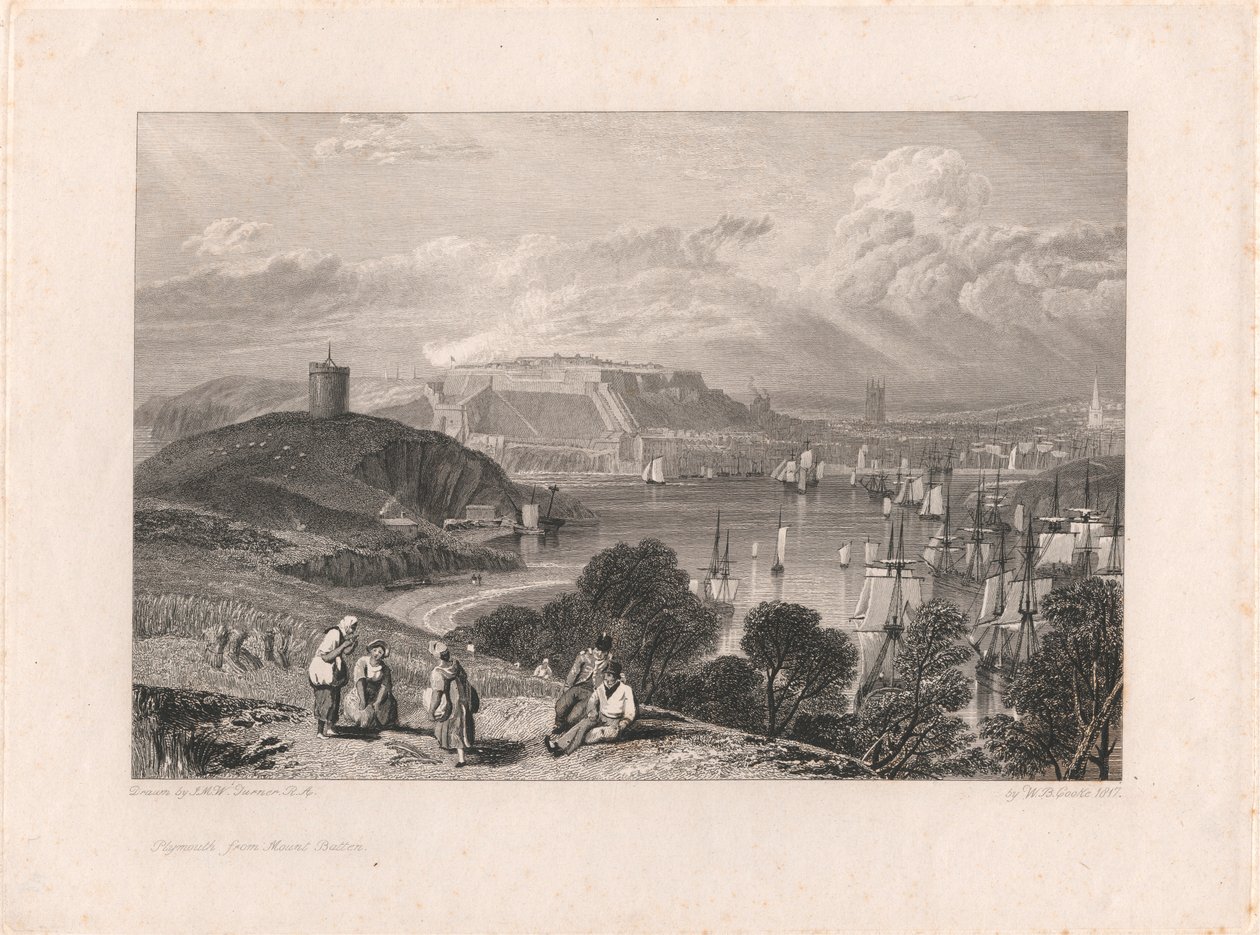 Batten Dağı'ndan Plymouth by William Bernard Cooke