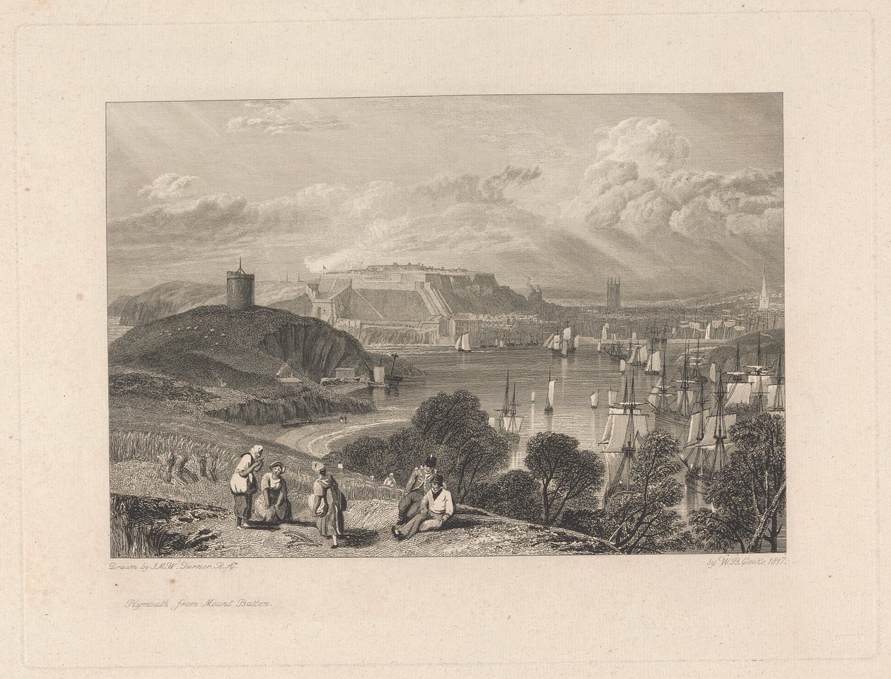 Batten Dağı'ndan Plymouth by William Bernard Cooke