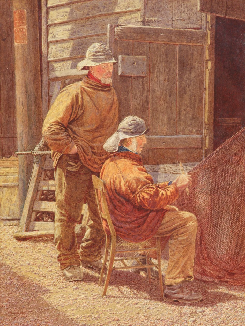 Ağları Onarmak, Hastings, 1909 by William Biscombe Gardner