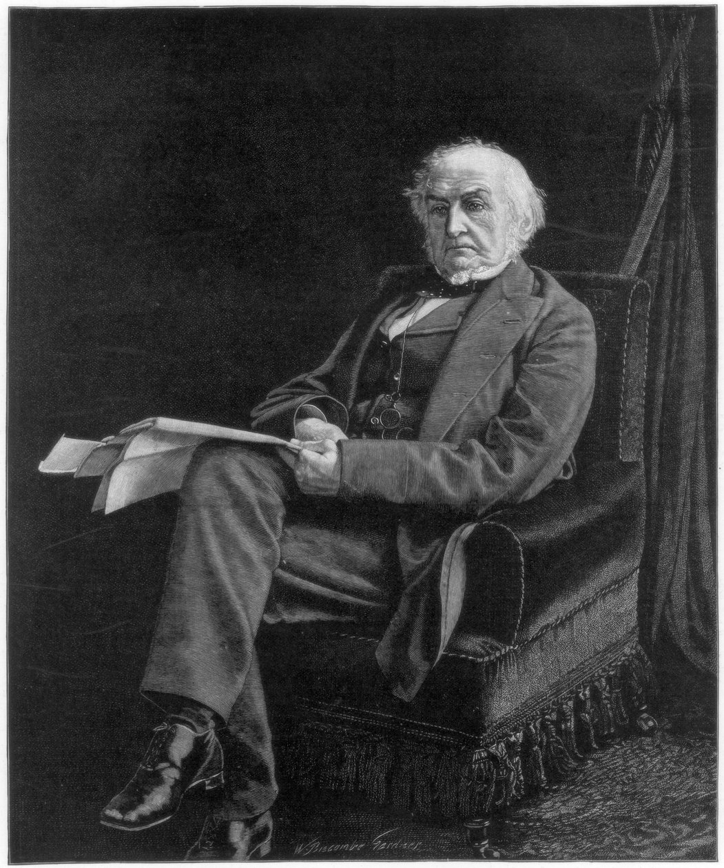William Ewart Gladstone, İngiliz Liberal Partili devlet adamı ve başbakan, 1894. by William Biscombe Gardner