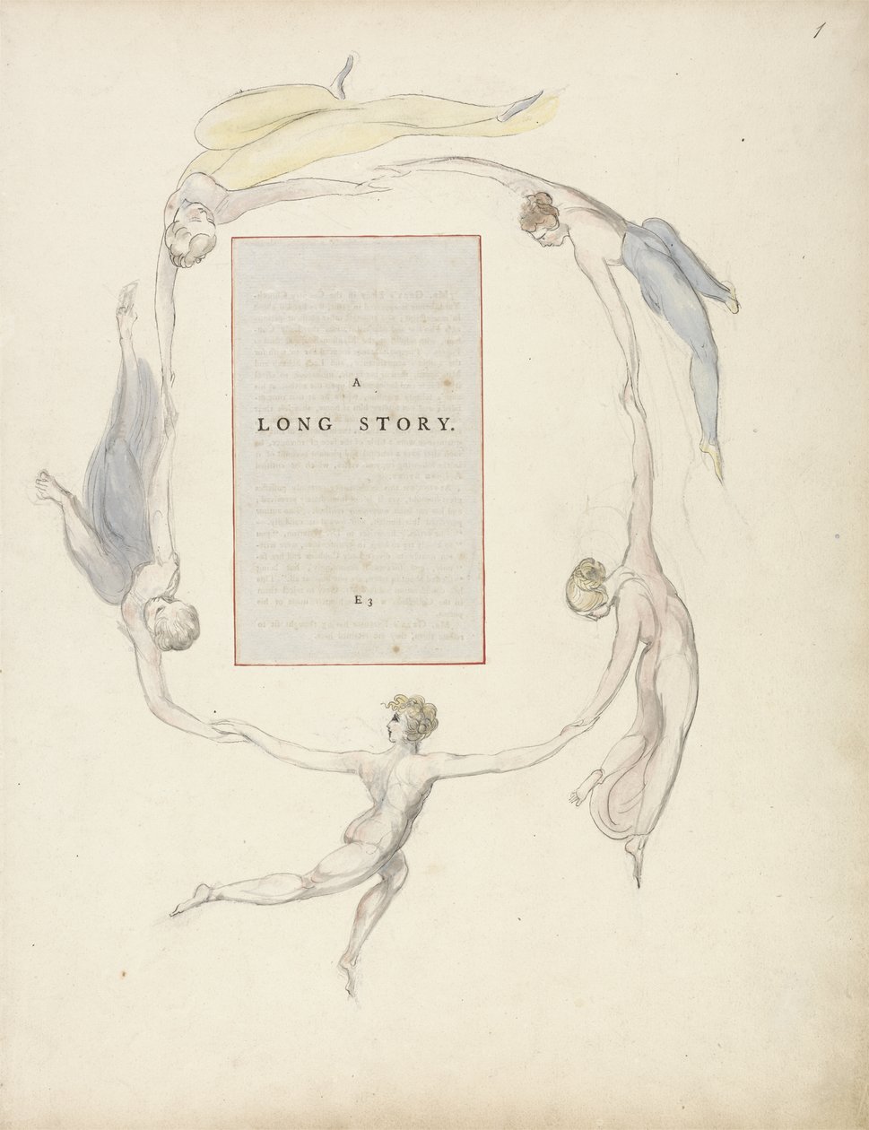 'Uzun Bir Hikaye', 'Thomas Gray'in Şiirleri'nden 23r tasarımı by William Blake