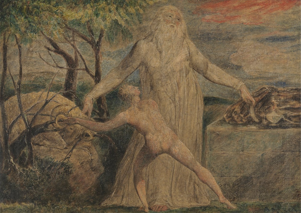 İbrahim ve İshak by William Blake