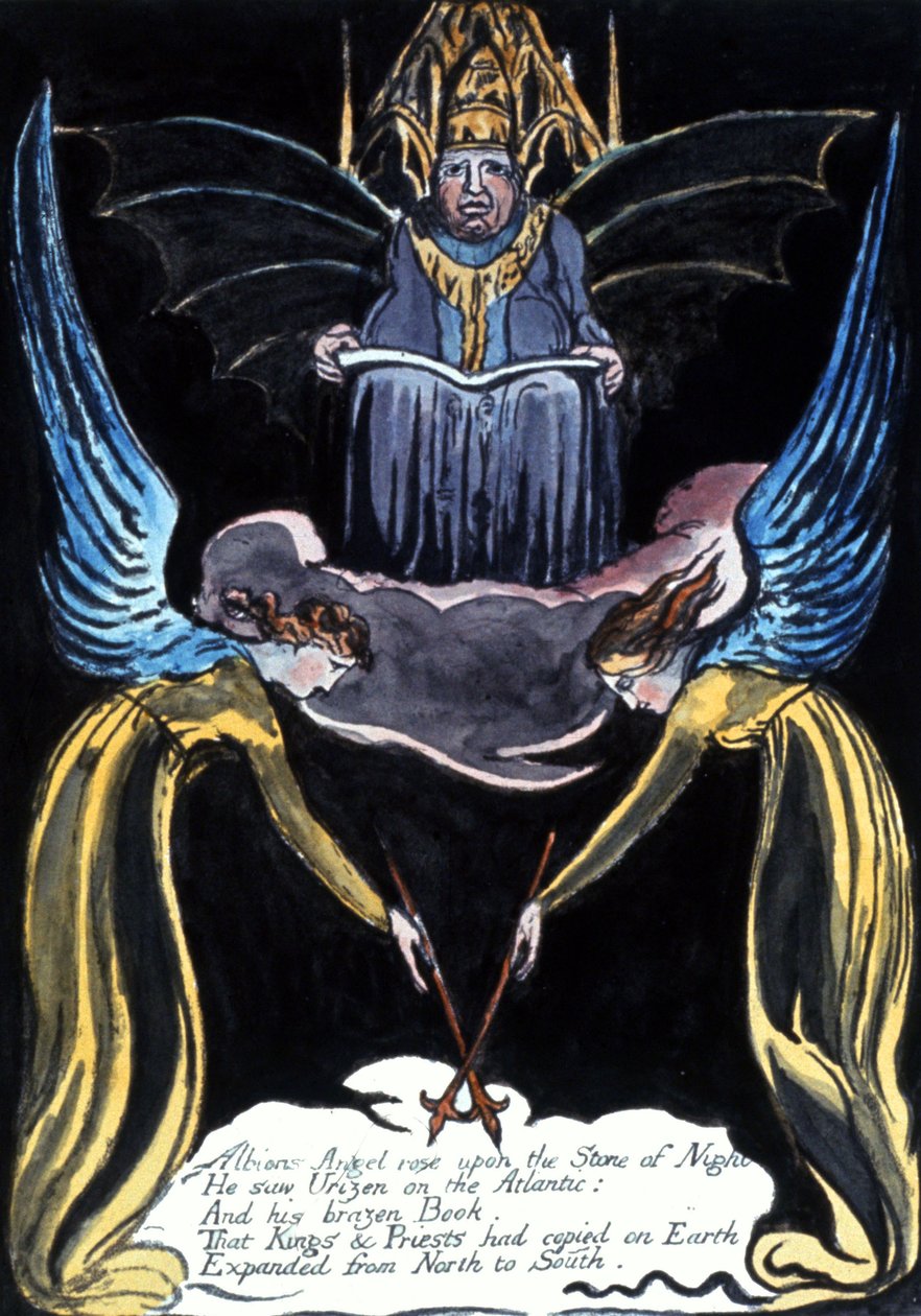 Albions meleği üzerine yükseldi by William Blake