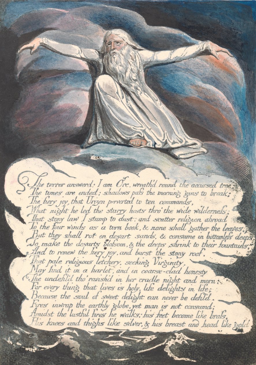 Amerika. Bir Kehanet, Levha 10, Terör Yanıtlandı.... by William Blake