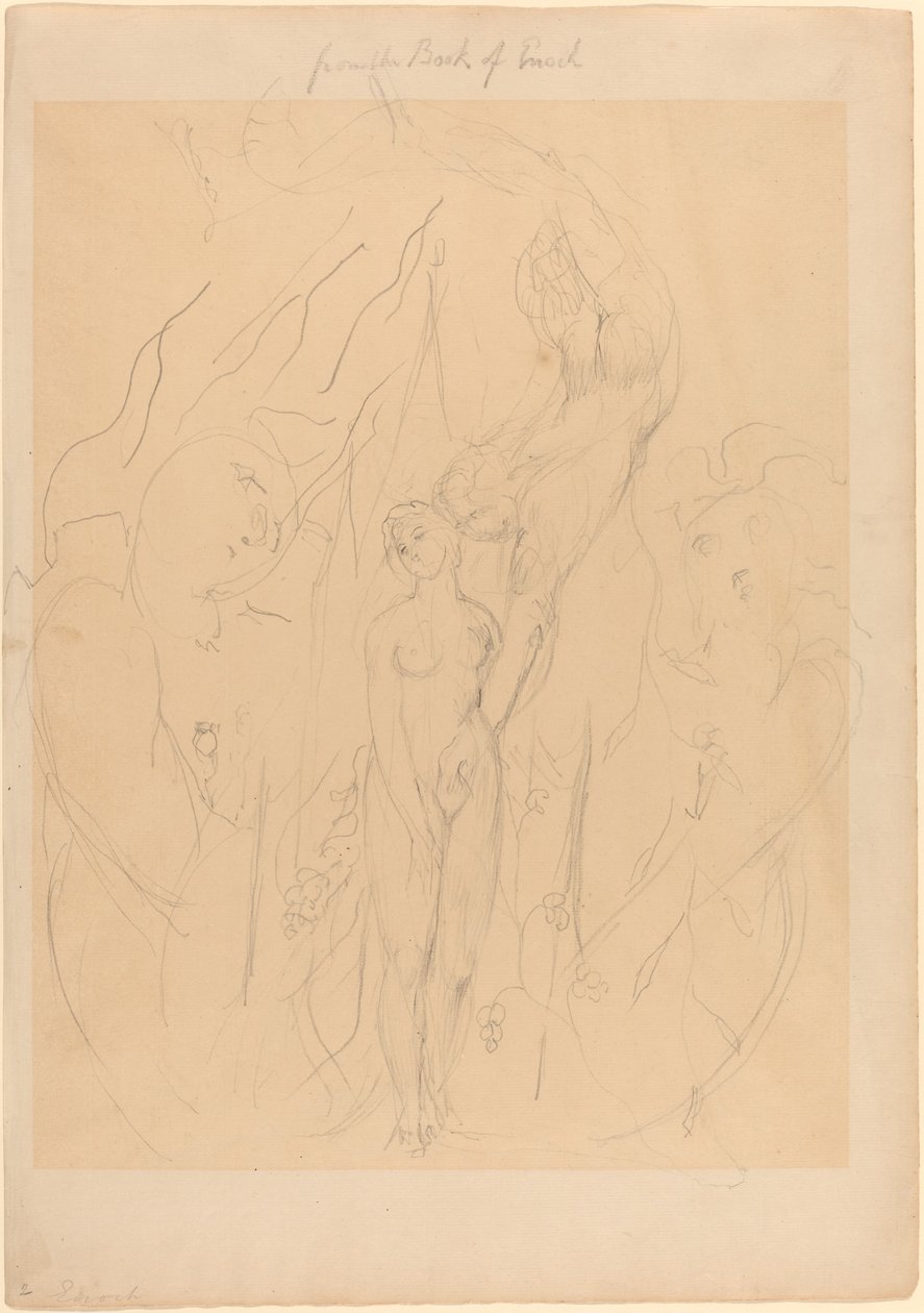 Bir Erkek Kızına Günahın Sırlarını Öğreten Bir Melek by William Blake