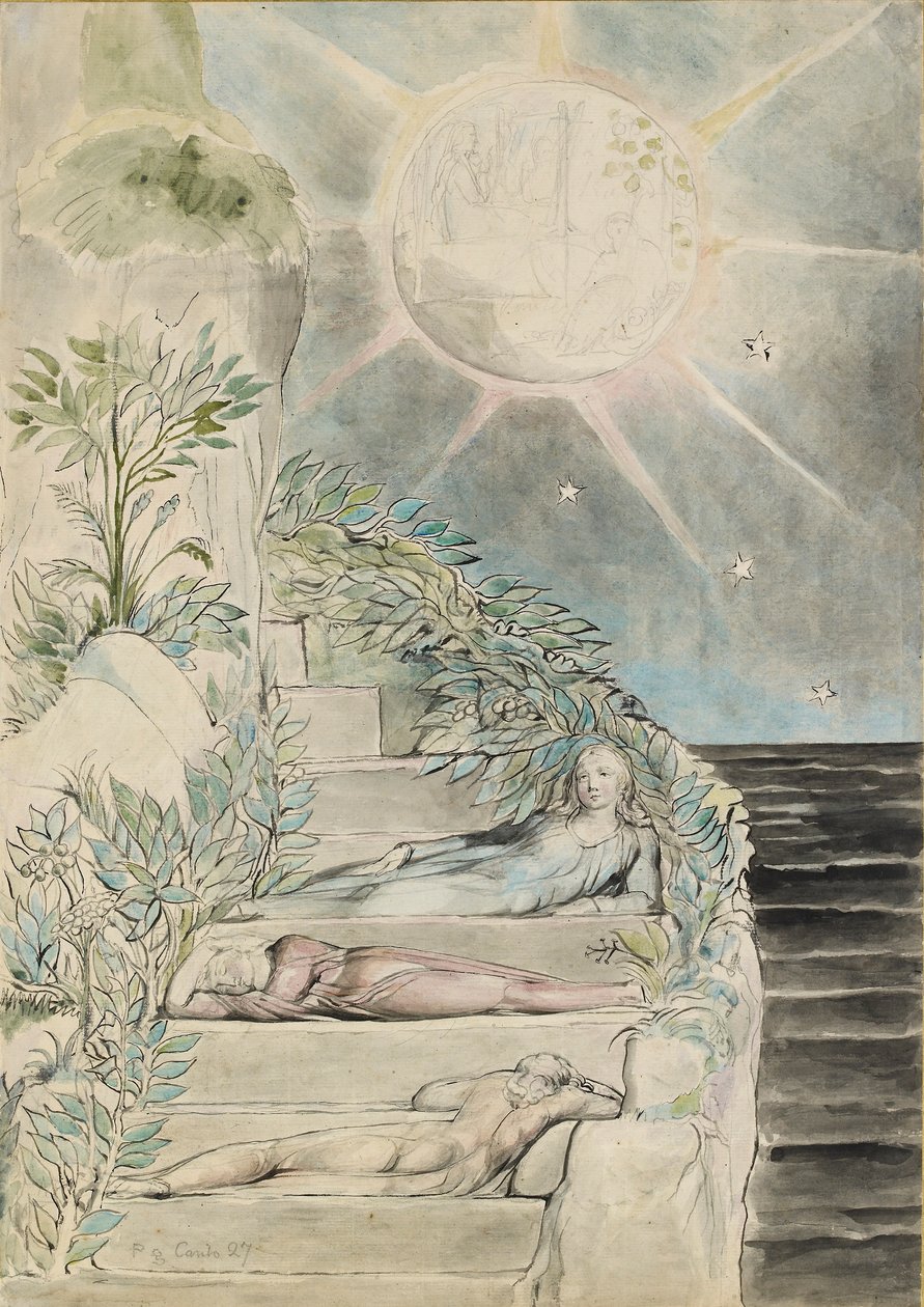 Dante ve Statius uyuyor, Virgil 