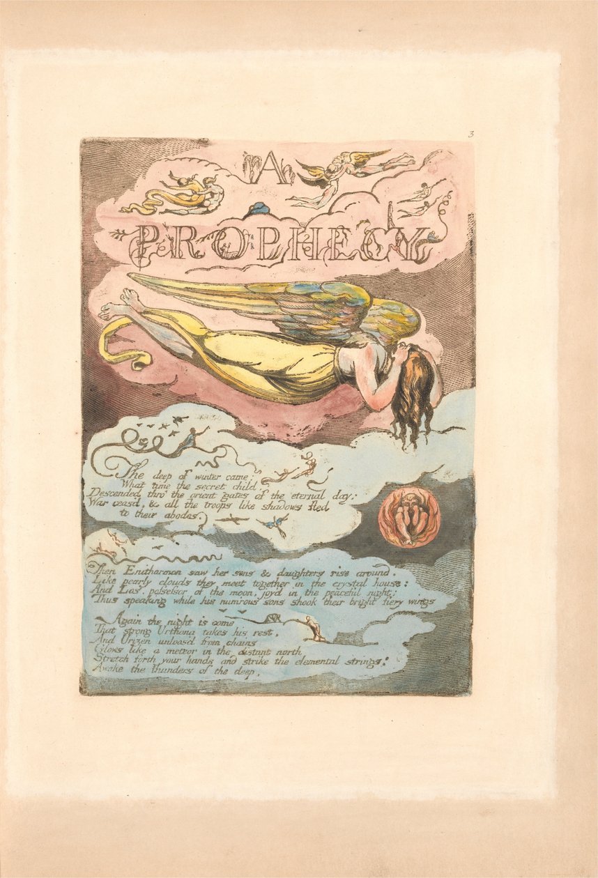 Avrupa. Bir Kehanet, Levha 5, A - Kehanet - Kışın derinleri geldi. . . . (Bentley 6) by William Blake