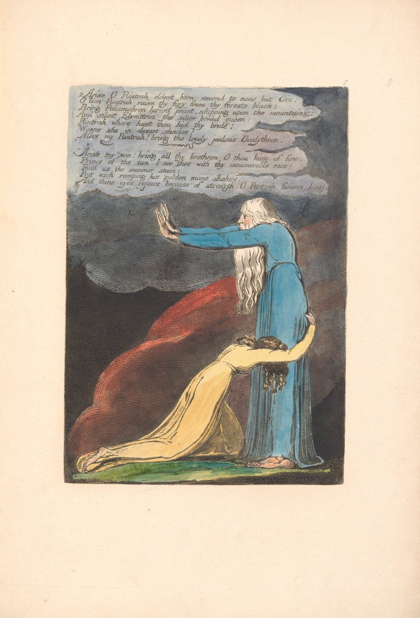 Avrupa. Bir Kehanet, Levha 9, Kalk O Rintrah. . . . (Bentley 11) by William Blake