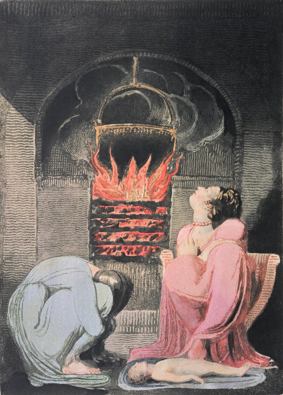 Avrupa Bir Kehanet; Kıtlık, 1794 (kabartma, gravür, wc) by William Blake