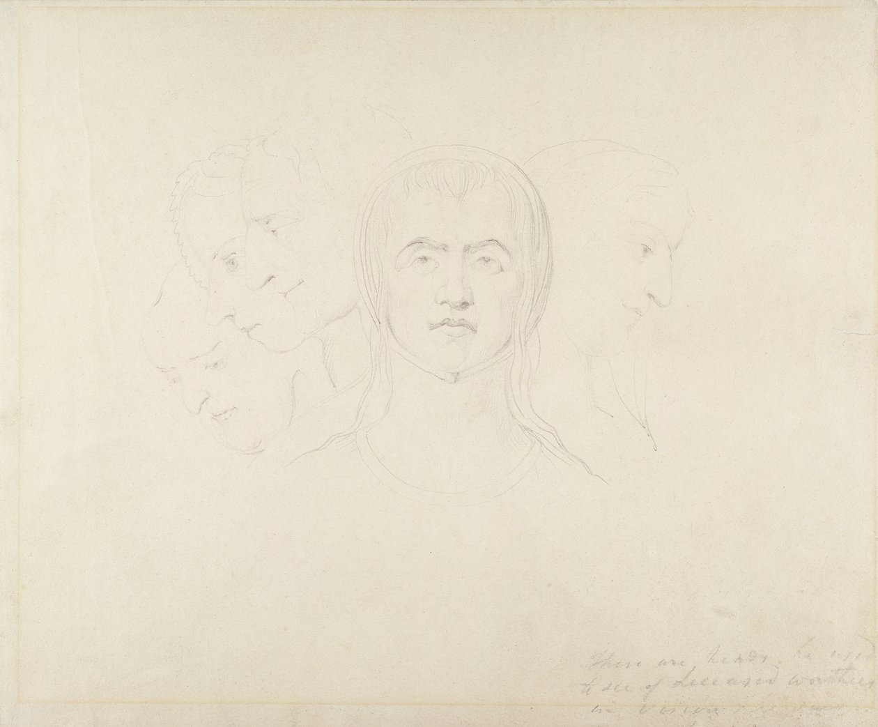 Beş Vizyoner Kadın Başkanı, c.1820 (kağıt üzerinde grafit) by William Blake