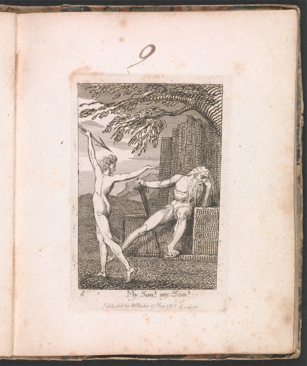Çocuklar için. Cennetin Kapıları, Levha 10, Oğlum! oğlum! by William Blake