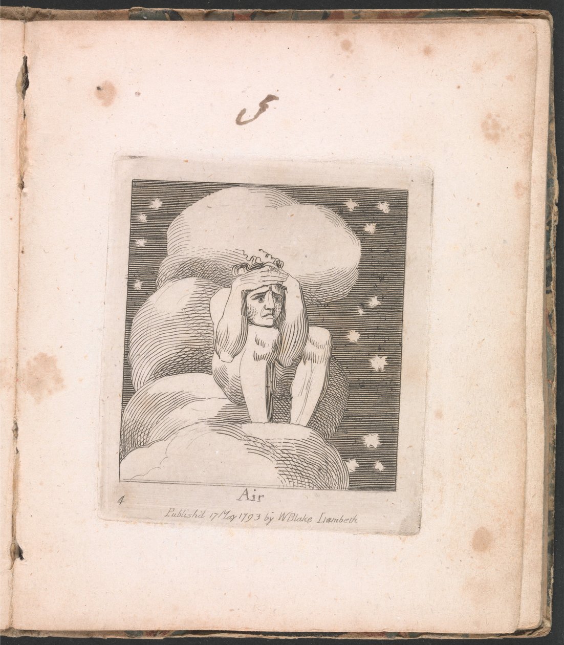 Çocuklar için. Cennetin Kapıları, Plaka 6, Hava by William Blake