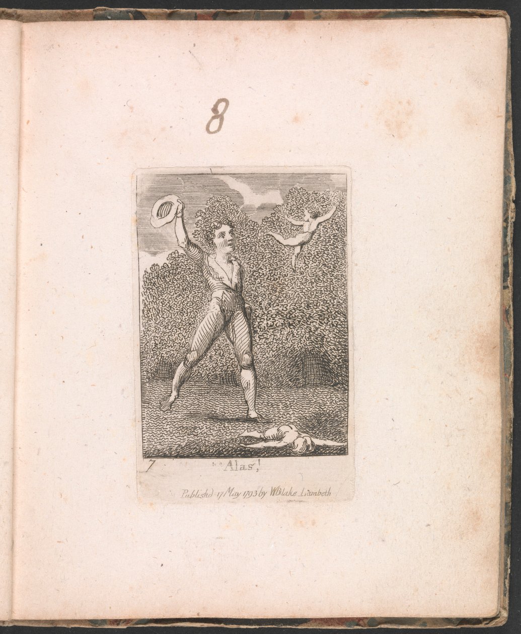 Çocuklar için. Cennetin Kapıları, Levha 9, "Eyvah!" by William Blake