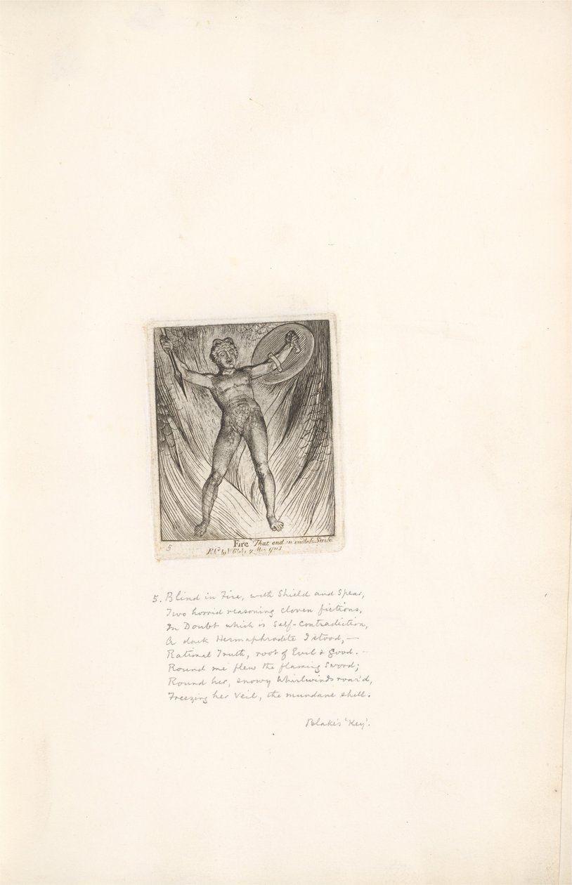 Cinsiyetler İçin - Cennetin Kapıları, Levha 7, Ateş by William Blake