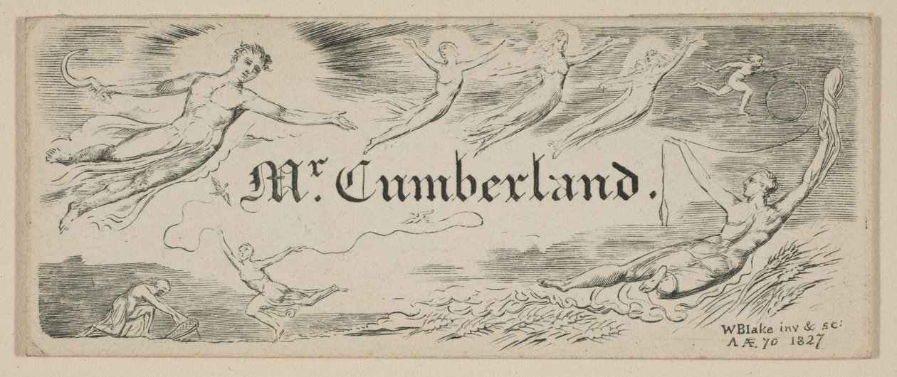 George Cumberlands Mesaj Kartı, 1827. by William Blake